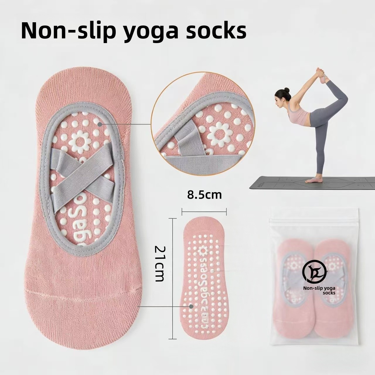 Pilates Yoga Ballet - Women Yoga Sock Silicone Anti-slip Ballet