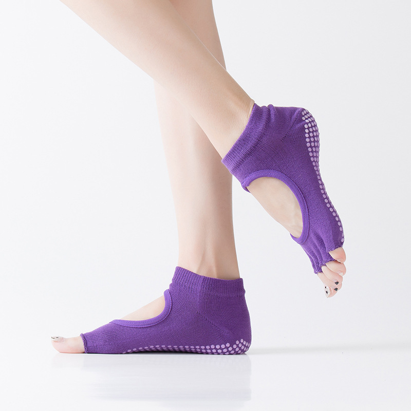 Pilates Yoga Ballet - Women Five Toe Backless Pilates Socks