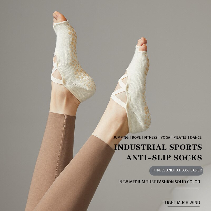 Ladies Yoga Socks Non Slip Gri - Pilates Yoga Ballet ulasan dan harga