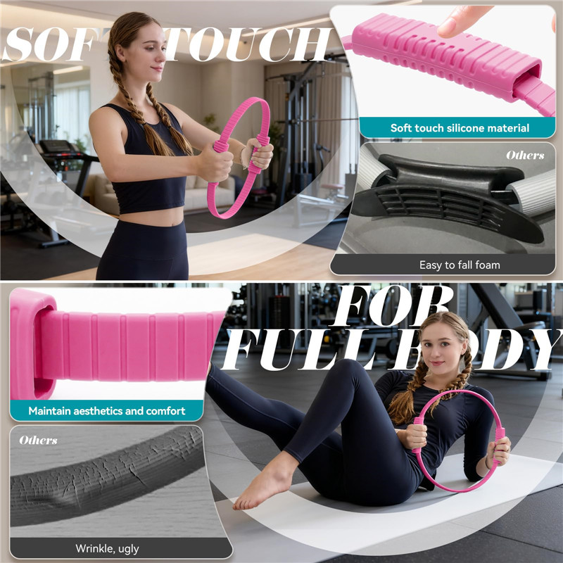 Eco-Friendly Double Handle Sil - Pilates Yoga Circle ulasan dan harga